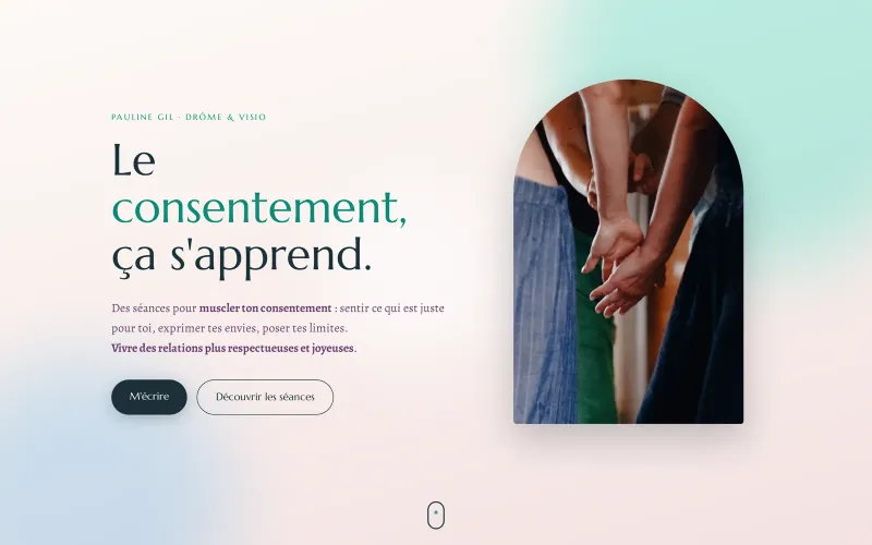 Capture du site Pauline Gil